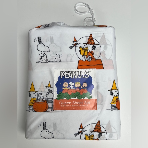 Peanuts Snoopy Pumpkin Magic Potions Halloween Sheet Set - Queen - Picture 1 of 5